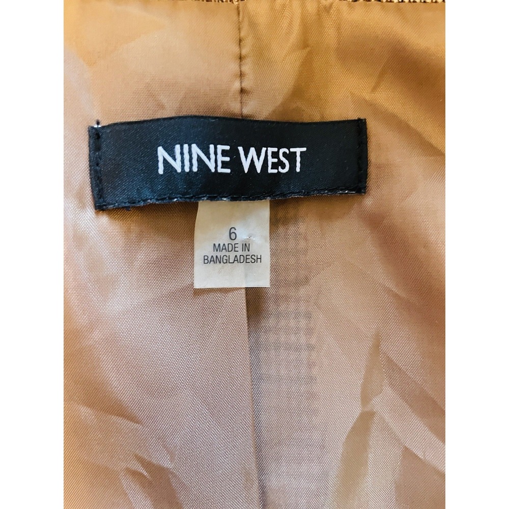 Nine West Houndstooth Blazer. Size 6. Suede Elbow Patches. Heritage. Classic. - Picture 9 of 14